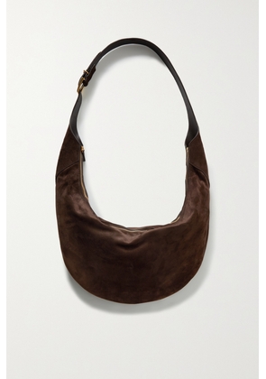 KHAITE - August Suede Shoulder Bag - Brown - One size
