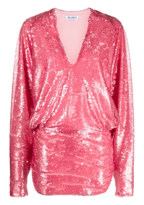 The Attico Gael sequin-embellished minidress - Pink