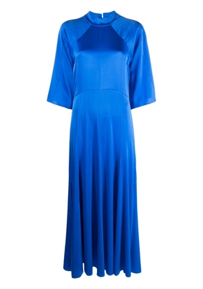 Forte Forte raglan-sleeved silk dress - Blue