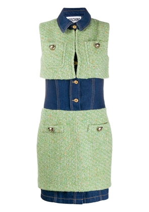 Moschino panelled fitted dress - Green