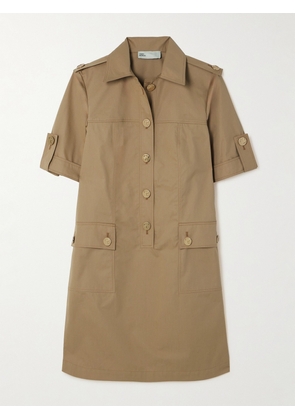 Tory Burch - Camp Cotton-twill Mini Shirt Dress - Neutrals - US2,US4,US6,US8,US10