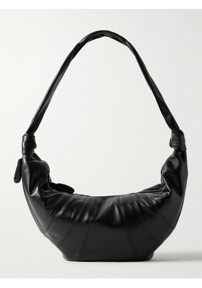 LEMAIRE - Croissant Large Paneled Leather Shoulder Bag - Black - One size