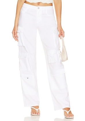 Alice + Olivia Luis 5 Pocket Cargo Pant in White. Size 8.