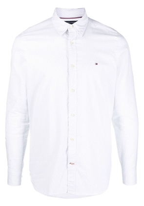 Tommy Hilfiger spread-collar cotton shirt - White
