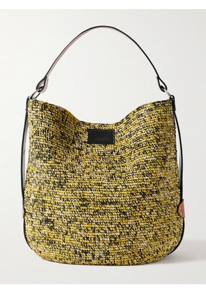 Isabel Marant - Bayia Leather-trimmed Raffia Bucket Bag - Yellow - One size