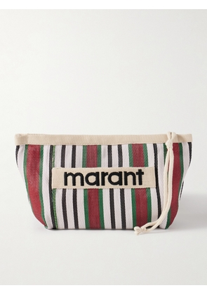 Isabel Marant - Powden Striped Canvas-trimmed Nylon Pouch - Red - One size