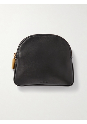 The Row - Circle Leather Coin Purse - Black - One size