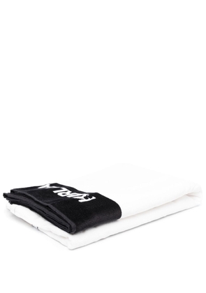 Karl Lagerfeld K/Ikonic-print beach towel - Black