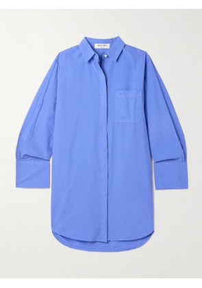 Alex Mill - Belle Cotton-poplin Mini Shirt Dress - Blue - x small,small,medium,large,x large