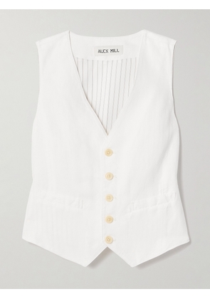 Alex Mill - Kam Linen, Tencel™ Lyocell And Cotton-blend Twill Vest - Ecru - x small,small,medium,large,x large