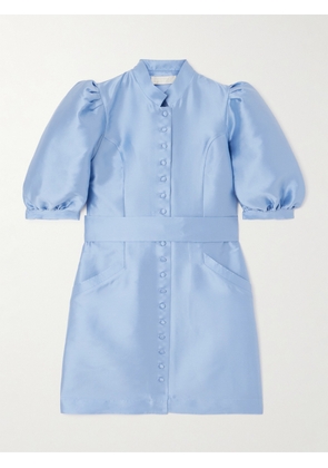 DESTREE - Amoako Belted Satin Mini Dress - Blue - small,medium,large