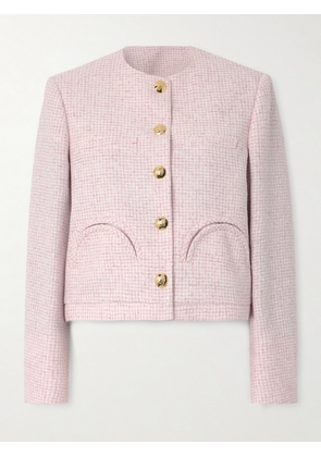Blazé Milano - Panekaia Checked Linen-blend Bouclé-tweed Jacket - Pink - 00,0,1,2,3,4