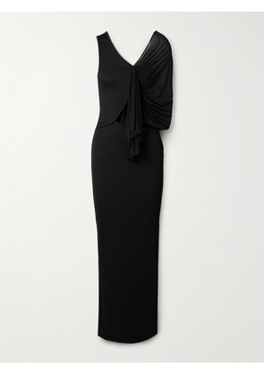 Christopher Esber - Seneca Swirl Convertible Draped Ribbed-knit And Jersey Gown - Black - UK 6,UK 8,UK 10,UK 12,UK 14