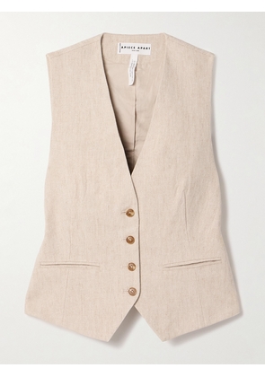 APIECE APART - Cecila Linen And Cotton-blend Vest - Off-white - US0,US2,US4,US6,US8,US10