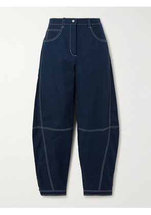 SIMKHAI - Kairi Cotton-blend Canvas Barrel-leg Pants - Blue - US0,US2,US4,US6,US8,US10,US12