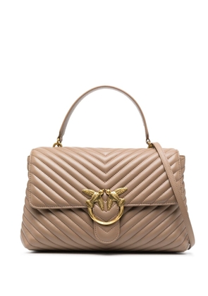 PINKO large Lady Love Puff quilted tote bag - Neutrals