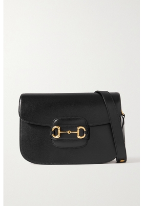 Gucci - Horsebit 1955 Textured-leather Shoulder Bag - Black - One size