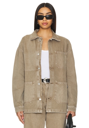 Dr. Denim Niko Jacket in Taupe. Size L, S, XL, XS.