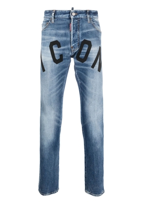 Dsquared2 Icon-print slim-cut jeans - Blue