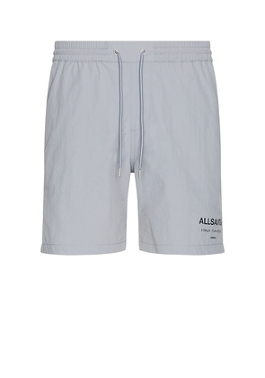 ALLSAINTS Underground Swim Short in Grey. Size L, XL/1X, XXL/2X.