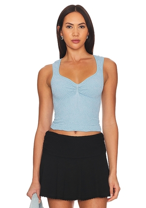Free People X Intimately FP Love Letter Sweetheart Cami in Blue. Size XS/S.