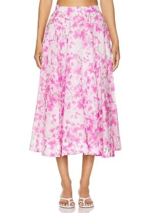 Bardot Mirabelle Midi Skirt in Pink. Size 12, 2, 4, 6, 8.