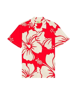 Duvin Design Trouble in Paradise Shirt in Red. Size M, S, XL/1X.