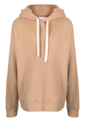 Jil Sander brushed alpaca-wool blend hooded-sweater - Neutrals