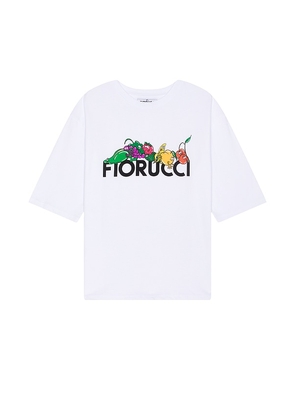 FIORUCCI Fruit Print Regular Fit T-Shirt in White. Size M, XL.