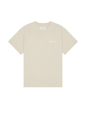 FLANEUR Signature T-Shirt in Nude. Size M, S, XL/1X.