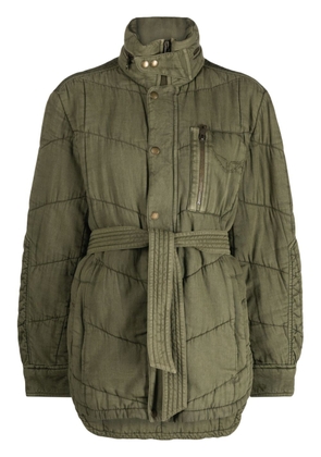 Zadig&Voltaire Kalice belted quilted jacket - Green