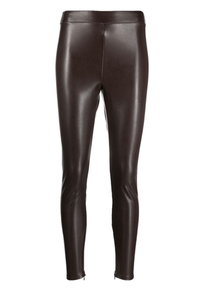 Michael Michael Kors faux-leather ankle-zip leggings - Brown