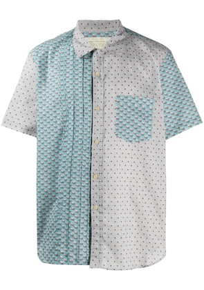 By Walid Carson panelled shirt - Blue