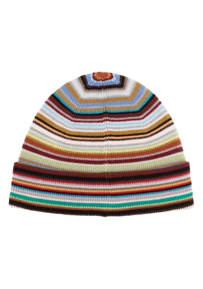 Paul Smith patterned intarsia-knit virgin-wool beanie - Red