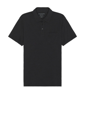 OUTERKNOWN Sojourn Polo in Black. Size XL/1X.