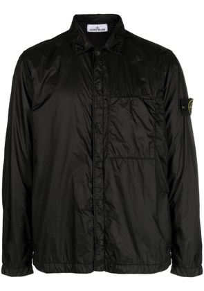 Stone Island Compass-motif shirt jacket - Black