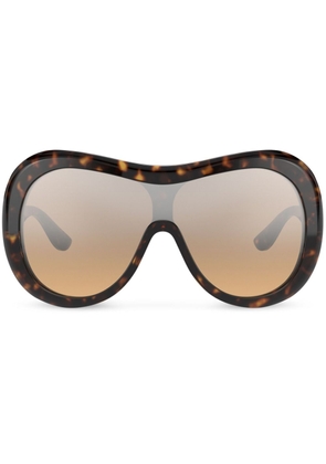 Dolce & Gabbana Eyewear DNA oversize-frame sunglasses - Brown