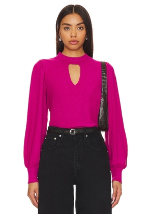 Nation LTD Shelby Cut Out Tee in Fuchsia. Size XS.
