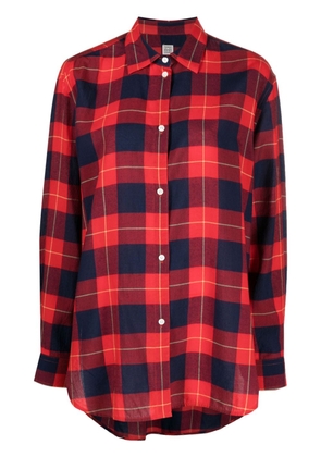 TOTEME tartan check-pattern shirt - Red