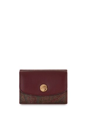 ETRO paisley-jacquard leather wallet - Red