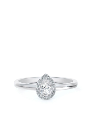 De Beers Jewellers platinum Aura diamond solitaire ring - Silver