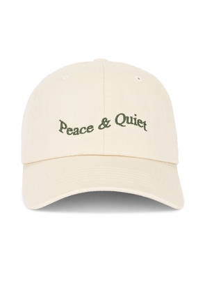 Museum of Peace and Quiet Wordmark Dad Hat in Cream.