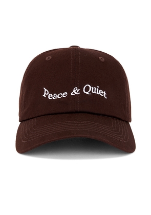 Museum of Peace and Quiet Wordmark Dad Hat in Brown.