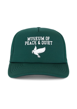 Museum of Peace and Quiet P.E. Trucker Hat in Dark Green.