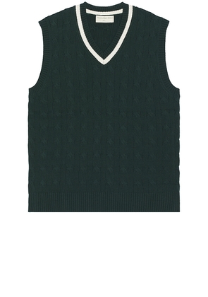 Museum of Peace and Quiet School House Knit Vest in Green. Size S, XL/1X, XS.