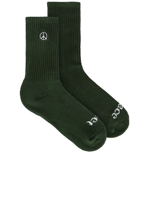 Museum of Peace and Quiet Icon Socks in Green.