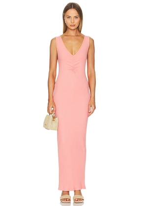 LA Made Lipa Long Dress in Pink. Size L, S, XL/1X, XS.