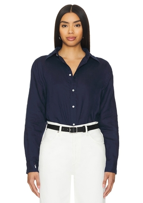 Polo Ralph Lauren Button Front Shirt in Navy. Size M, S, XL, XS.