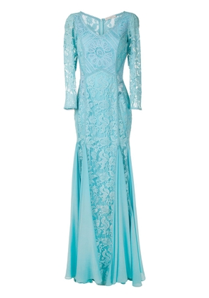 Martha Medeiros Vivian lace gown - Blue