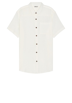 ROLLA'S Bon Crepe Shirt in White. Size M, S.